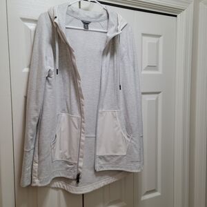 Eddie Bauer 2-Tone Light Gray Women's Hoodie Size Large